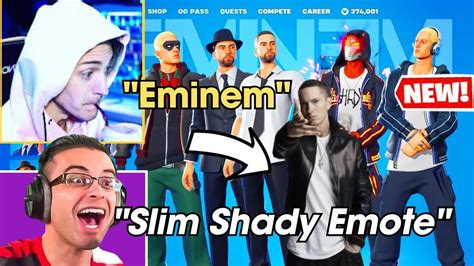 Streamers React To Eminem Slim Shady Icon Series Skin And Emotes In