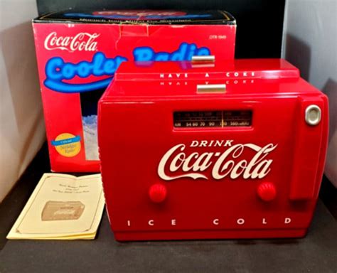 coca cola cooler radio am fm cassette player otr 1949 old tyme etsy