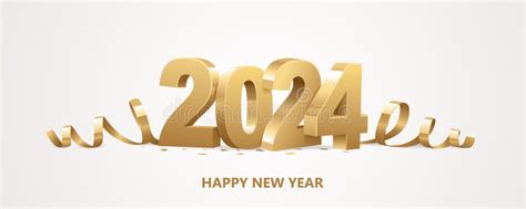 Happy New Year 2024 Stock Vector Illustration Of Ribbon 247166738