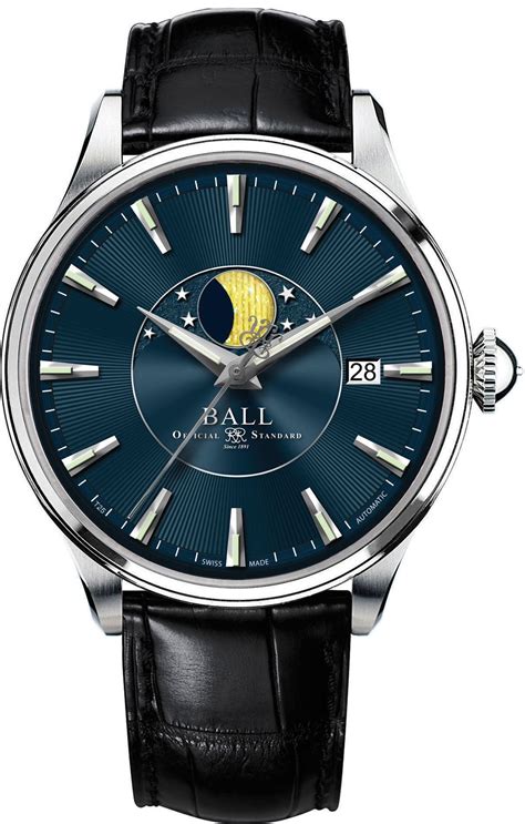 Ball Watch Company Trainmaster Moon Phase NM3082D-LLFJ-BE ...