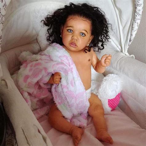 Dollish 22little Elsie Reborn Baby Doll Girl，realistic African