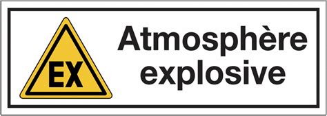 Panneaux De Danger Rectangulaires Atmosphère Explosive Seton Fr