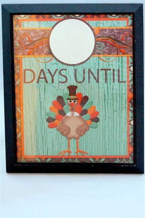 Thanksgiving Printable Countdown Sign 8 X 10 Use With Dry Erase Marker