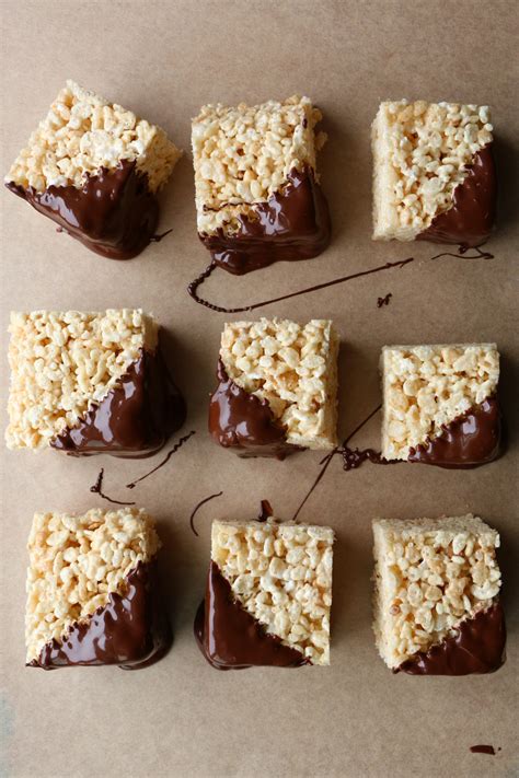 Easy Peanut Butter Rice Krispie Treats With Chocolate • Hip Foodie Mom