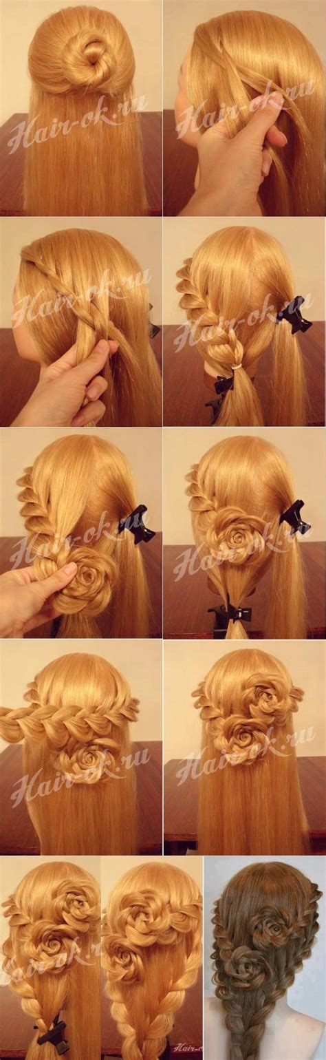 rose bud flower braid hairstyle tutorial alldaychic