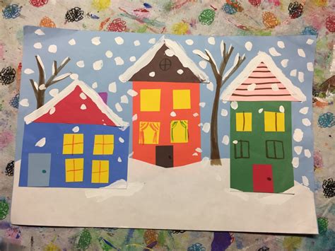Winter Village Elementary Art Inspired By Grandma Moses Art Teacher