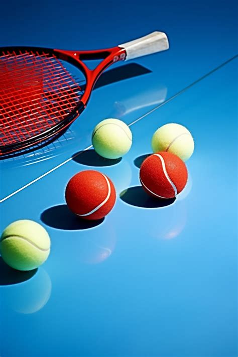 พื้นหลังลูกเทนนิสและไม้เทนนิสบนโต๊ะสีน้ำเงิน ภาพวอลล์เปเปอร์สำหรับดาวน์
