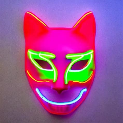 Neon Cat Mask Openart