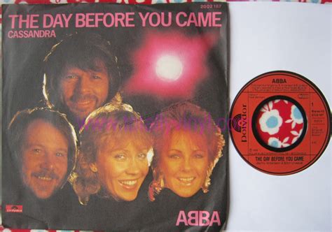 Totally Vinyl Records Abba The Day Before You Came Cassandra Inch Picture Cover