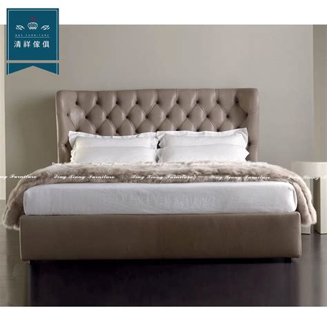 【新竹清祥傢俱】pbb 11bb32現代設計時尚牛皮雙人加大床架 王子床 簡約 輕奢 臥室