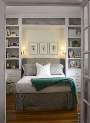 Check spelling or type a new query. Built-in bookcase headboard in small bedroom gives elegant ...