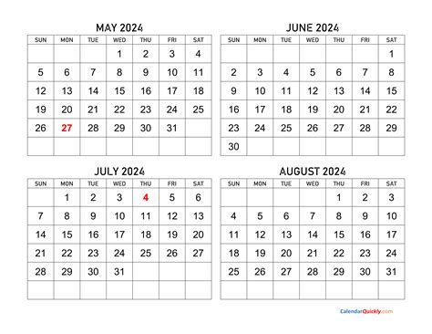 May To August 2024 Calendar Calendar Quickly Gambaran