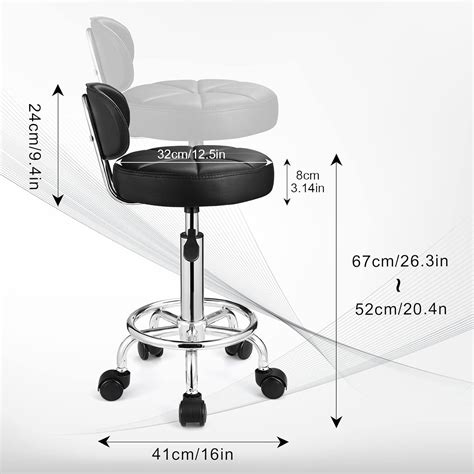 Buy Hmtot Swivel Stools With Wheels Height Adjustable Rolling Spa Stool