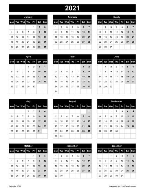 Download free printable 2021 excel calendar spreadsheet template and customize template as you like. 2021 Calendar In Excel By Week | Calendar Printables Free Blank