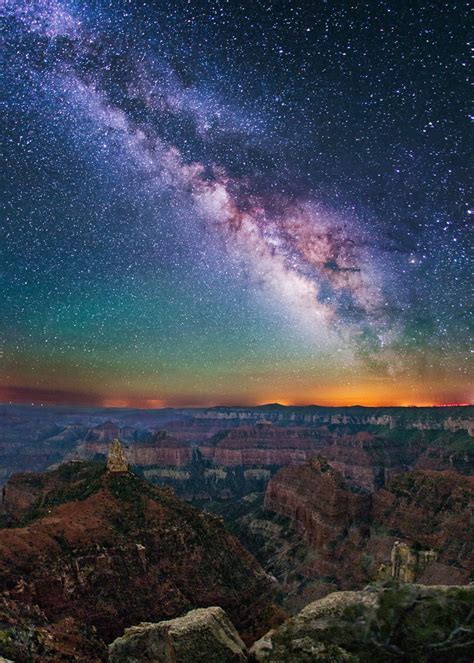 Imperial Point Milky Way Grand Canyon Night Skies Milky Way Nature