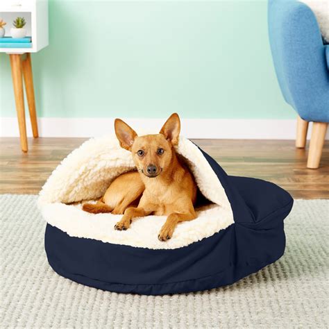Snoozer Pet Products Orthopedic Cozy Cave Dog And Cat Bed Navy Small