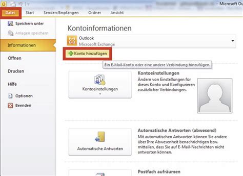 Open outlook, and go to the file tab. E-Mail-Postfach in Outlook einrichten - 3WM Wiki