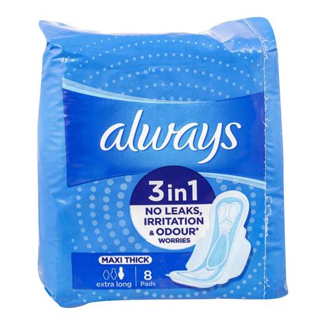 Purchase Always Maxi Thick Extra Long Pads 8 Pack Online At Special