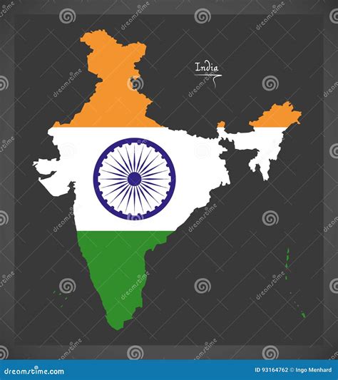 india map with indian national flag illustration stock vector illustration of country style