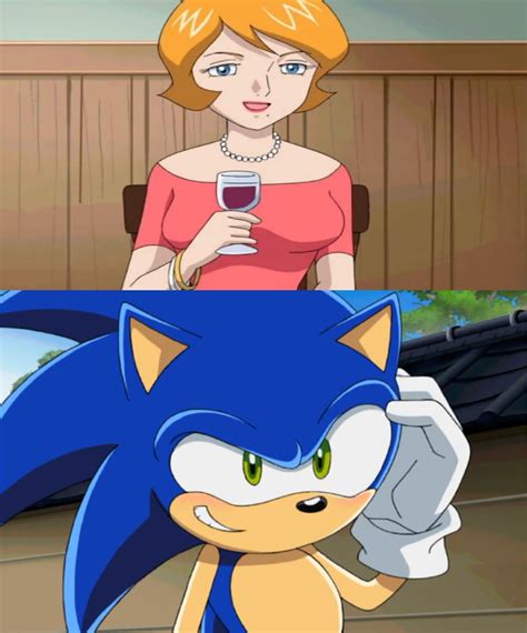Sonic Blushes At Lindsey Thorndyke By Sonicfan03 On Deviantart