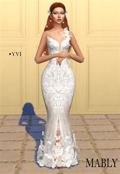Yvi Wedding Dress At Mably Store Sims 4 Updates