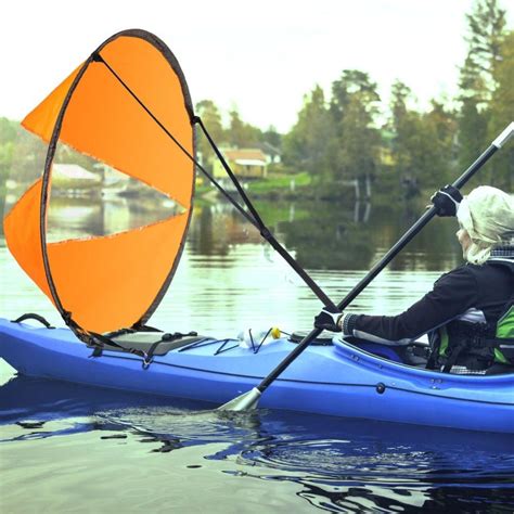 Kayak Wind Sail 42inch Portable Folding Downwind Wind Sail Kit With A