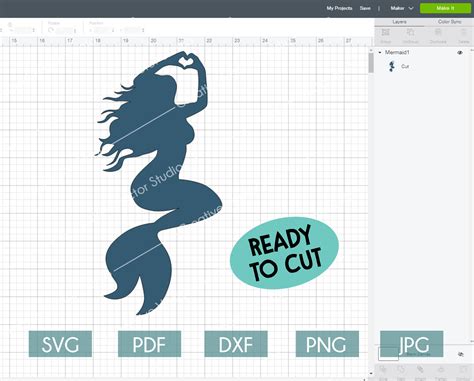 Mermaid Svg 3 Cut File Creative Vector Studio