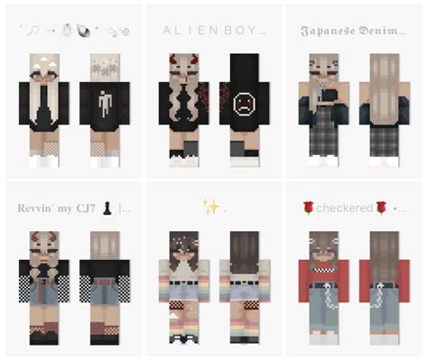 Skin Pack Downloadable Aesthetic Minecraft Skins Layout Aesthetic