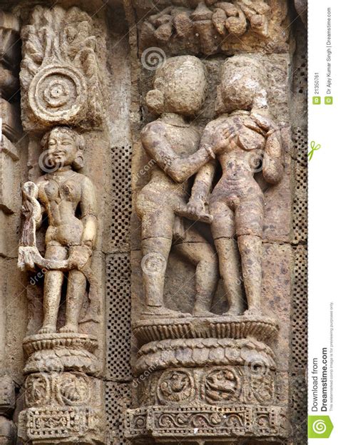 Esculturas Eróticas En El Templo De Sun Konark Imagen De Archivo