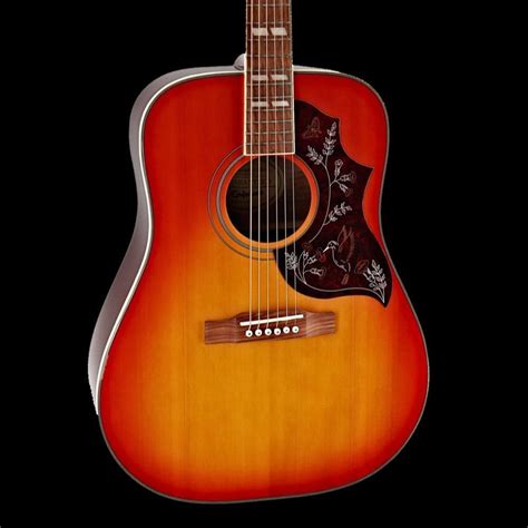 Epiphone Hummingbird Pro Electro Acoustic Guitar Faded Cherry Sound Affects