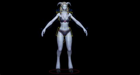 3d model draenei female full rig and humanik vr ar low poly rigged cgtrader