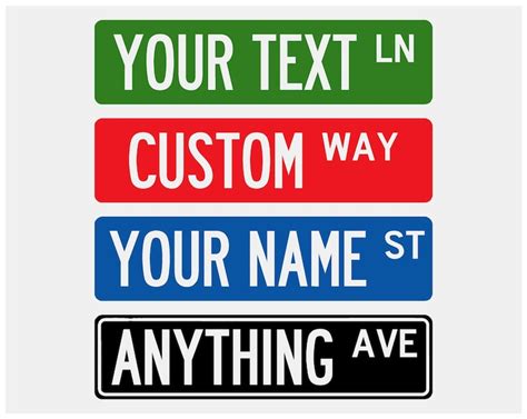 Custom Street Signs Etsy