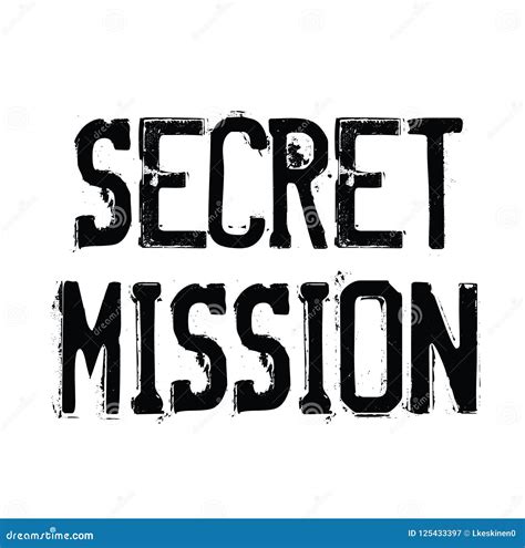 Secret Mission Stamp On White Stock Vector Illustration Of Background