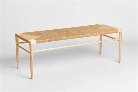 Woven Rush Bench In Ash By Mel Smilow At 1stdibs