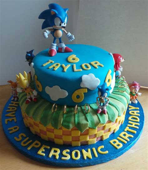 I like making neat birthday cakes for my children's birthdays. Sonic the Hedgehog Cake | Sonic cake, Sonic birthday cake