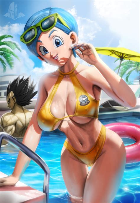 Hentai Busty Anime Milf Aqua Eyes Aqua Hair Big Breasts Bulma Bulma