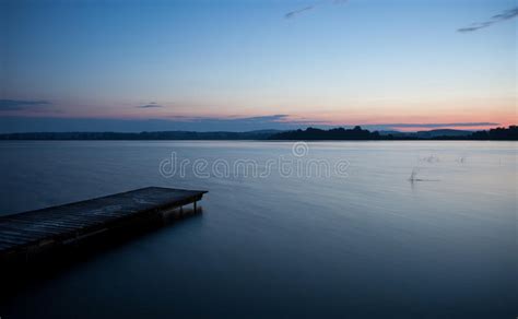 Wooden Dock At Norwegian Lake Stock Photo Image Of Daylight Peaceful