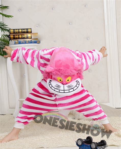 Cheshire Cat Onesie Kigurumi Pajamas Kids Animal Costumes For Teens
