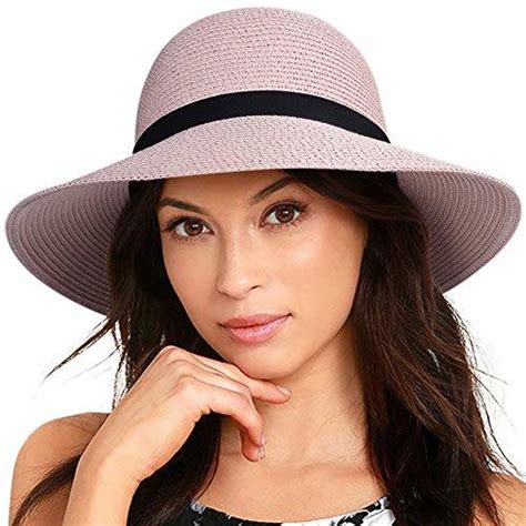 Furtalk Women Wide Brim Sun Hat Summer Beach Cap Upf50 Uv Packable