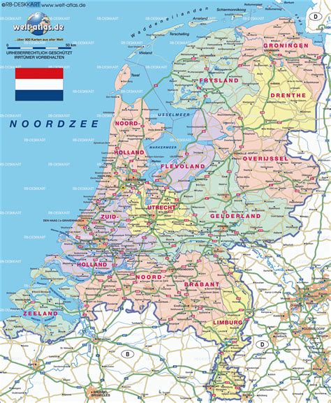 Mapa Alemania Holanda