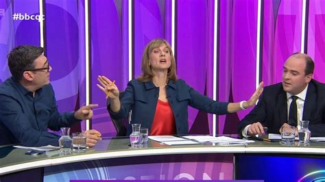 bbc question time fiona bruce breaks up andy burnham and transport minister s fiery clash