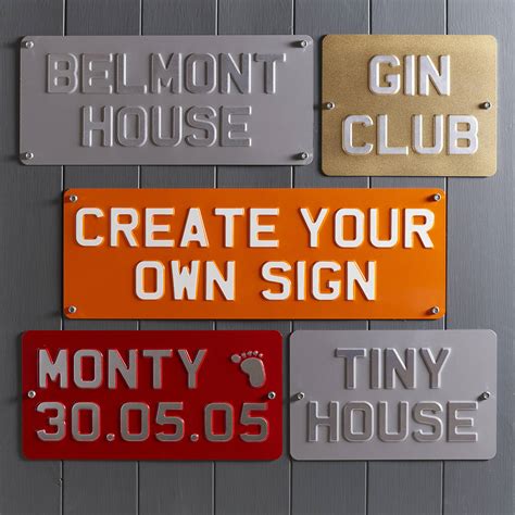 Personalised 3d Metal Signs By Brush64