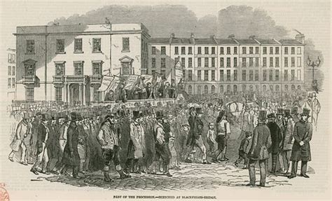 The Chartist Meeting On Kennington Common In 1848 Part Of The Procession Sketched At