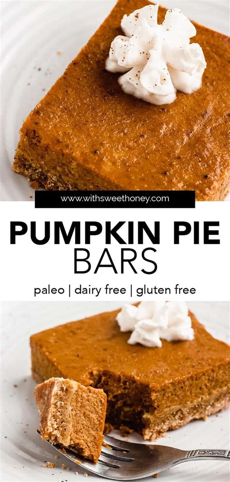 Perfect Paleo Pumpkin Pie Bars Dairy Free Gluten Free Recipe