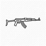 Icon Kalashnikov Aks Projectile Weapon Rifle Guns