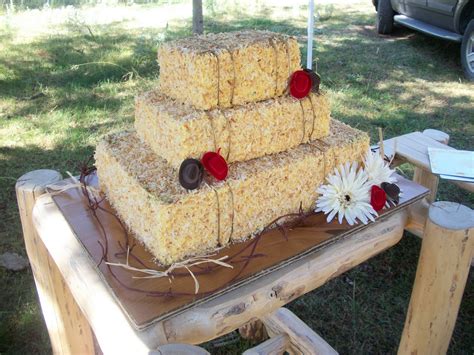 Edible Elegance Hay Bale Wedding Cake