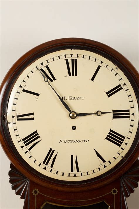 Regency Convex Dial Wall Clock By Grant Portsmouth Olde Time Antique