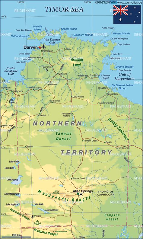 Australia Map Northern Territory