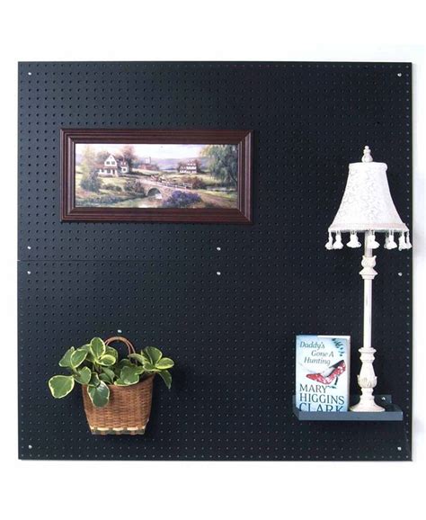 Triton Products Tempered Wood Pegboard Custom Painted Jet Black Heavy