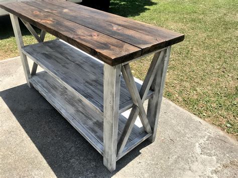 The buffet table should look attractive and appealing to the guests, so along with the menu selection, it is equally important to decorate the table creatively. Rustic Wooden Buffet Table, Rustic Console Table ...